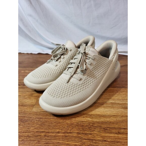 Kizik ROAMER Shoes Men's 8.5 Women’s 10 No Hands Slide On Sneakers Tan $130 - Picture 1 of 6